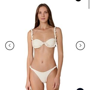 Bahia Maria Olivia Ivory Pearls Two Piece Bikini Set, Size S